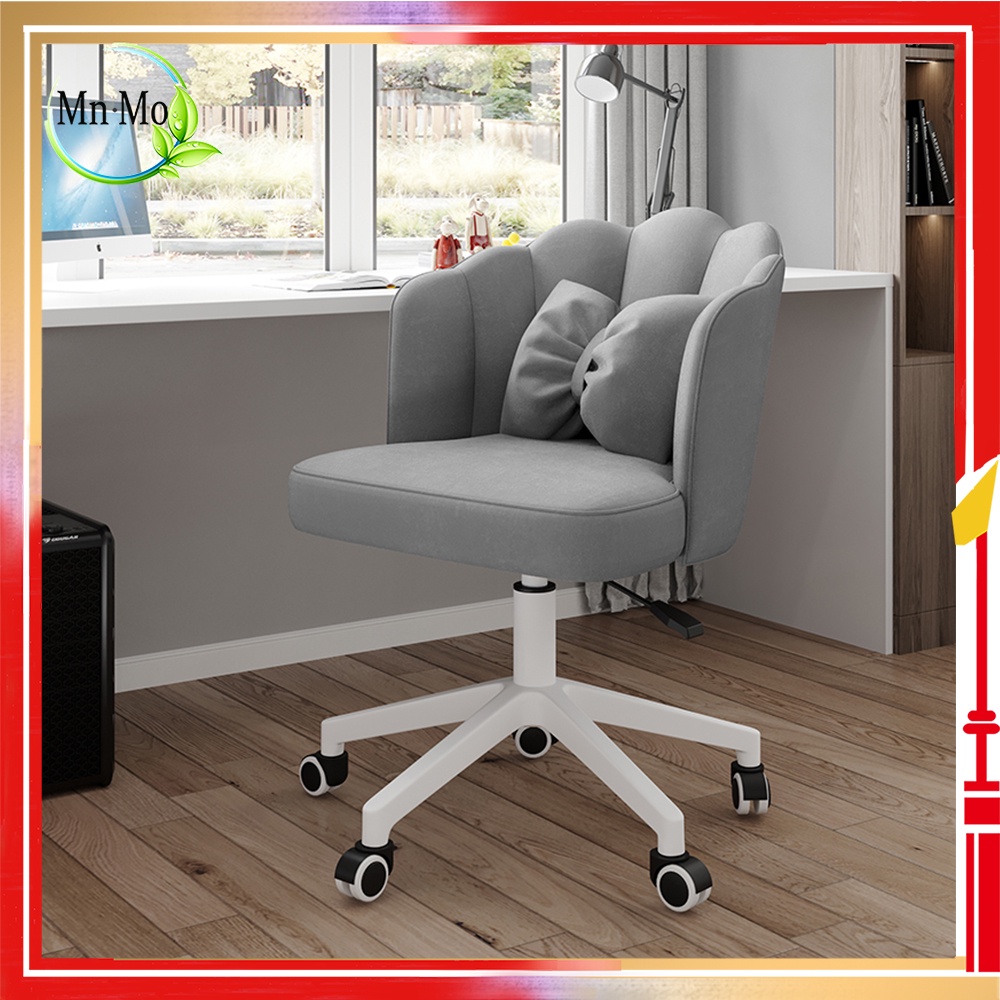 Simple Nordic Aluminium Luxury Dressing Stool Backrest Study Emas Chair