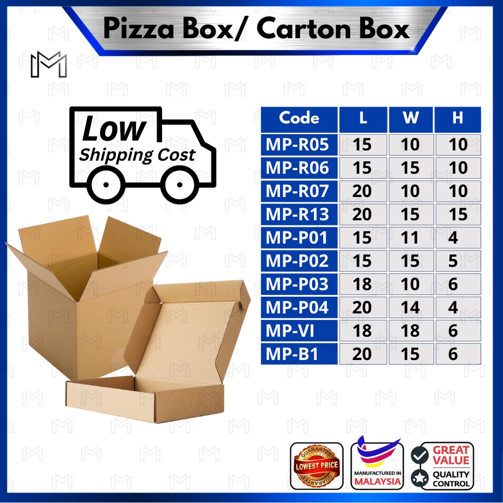 ( Big Sale) Harga Kilang ( Low Shipping ) Carton Box Kotak Pizza Box / Kotak Pizza / / Packing