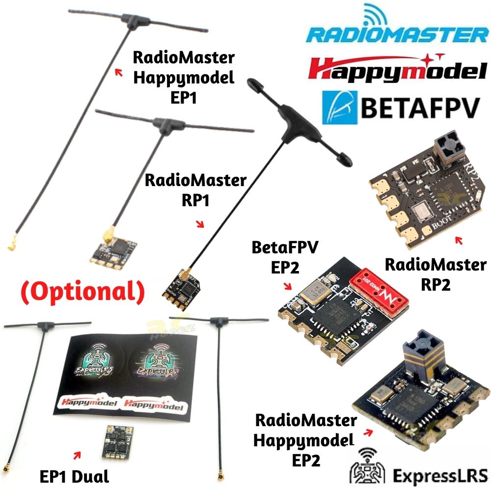 Betafpv nano elrs 2.4g とアダプタ、RF vrx+sensoricus.pl