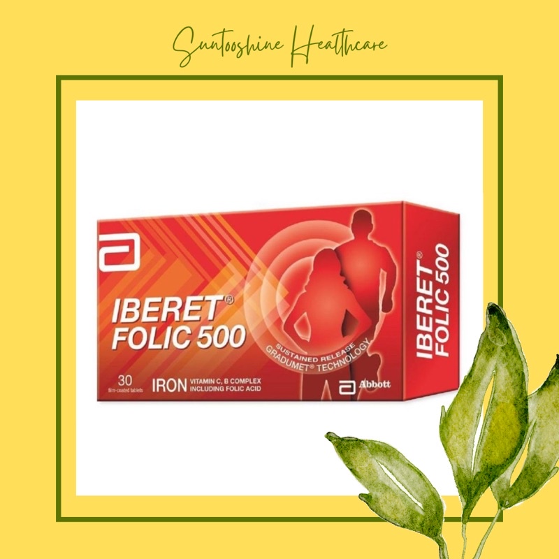 ABBOTT IBERET FOLIC 500 30S ( Folic Acid ) | Shopee Malaysia