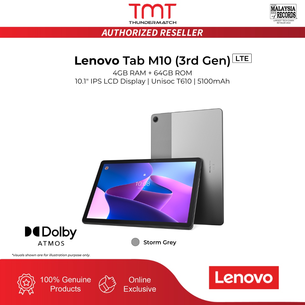 Lenovo Tab M10 3rd Gen LTE TB-328XU Tablet (4GB RAM + 64GB ROM) | Storm ...