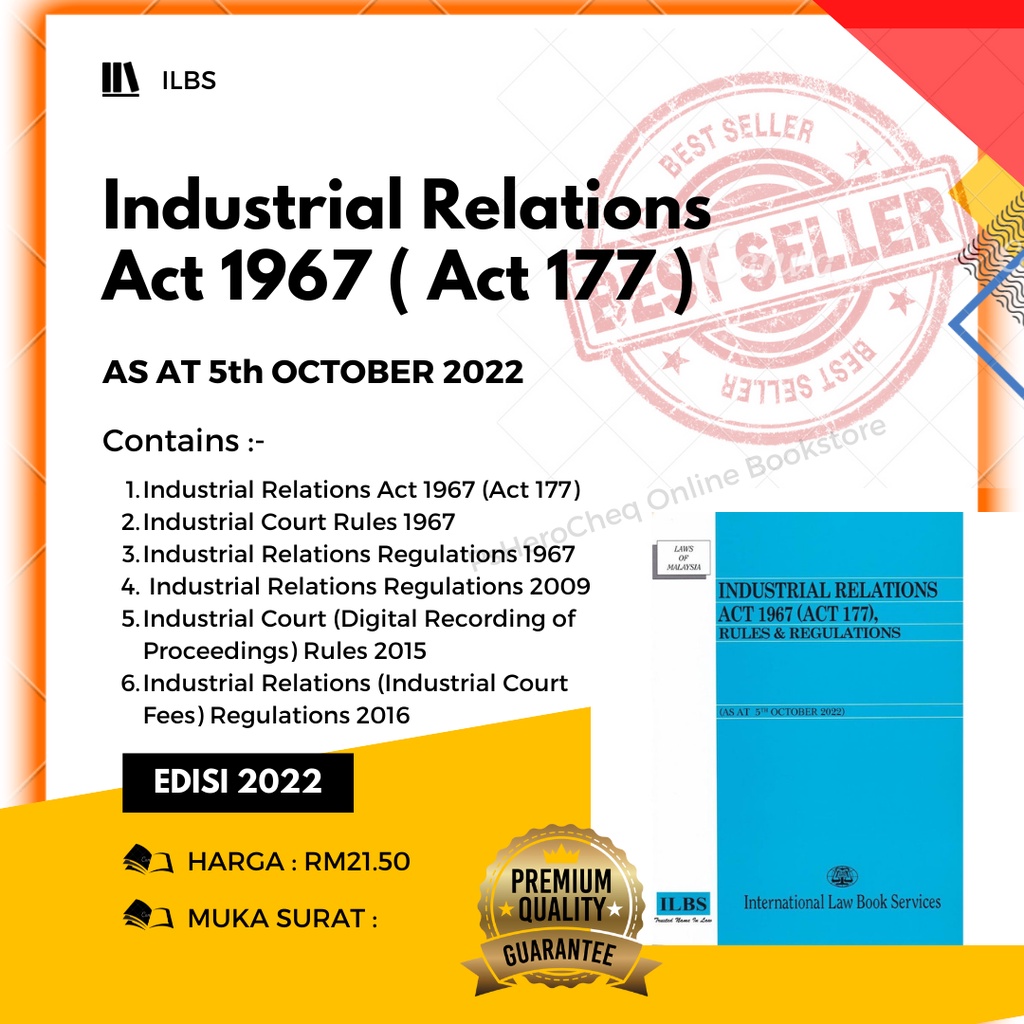 5th October 2022 Latest Version! Industrial Relations Act 1967 ( Act