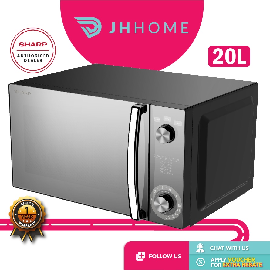 Sharp 20L Mechanical Dial Flatbed Microwave Oven R2121FGK Shopee Malaysia