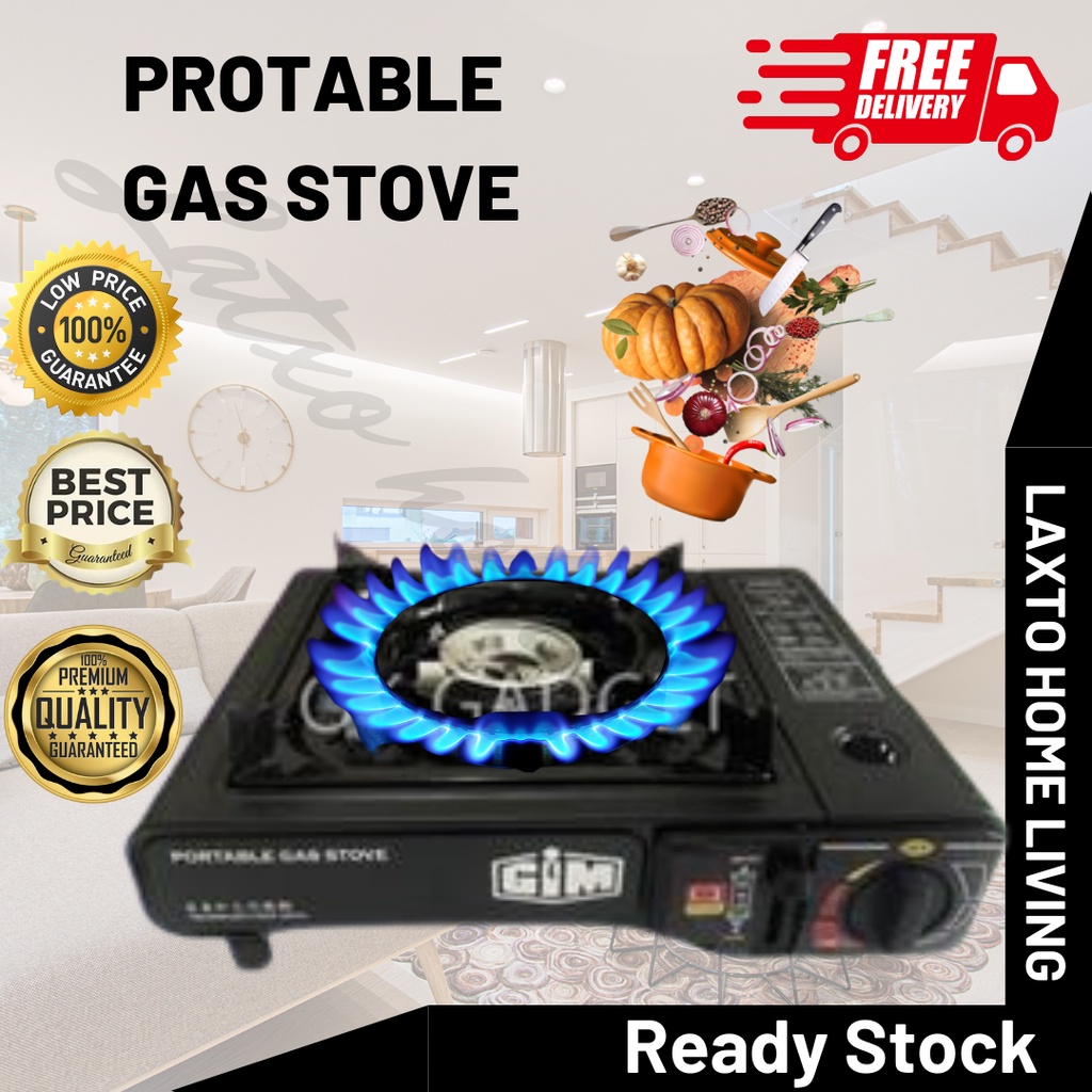 Mini Stove Gas Burner Portable With Carrying Case For Outdoor Camping