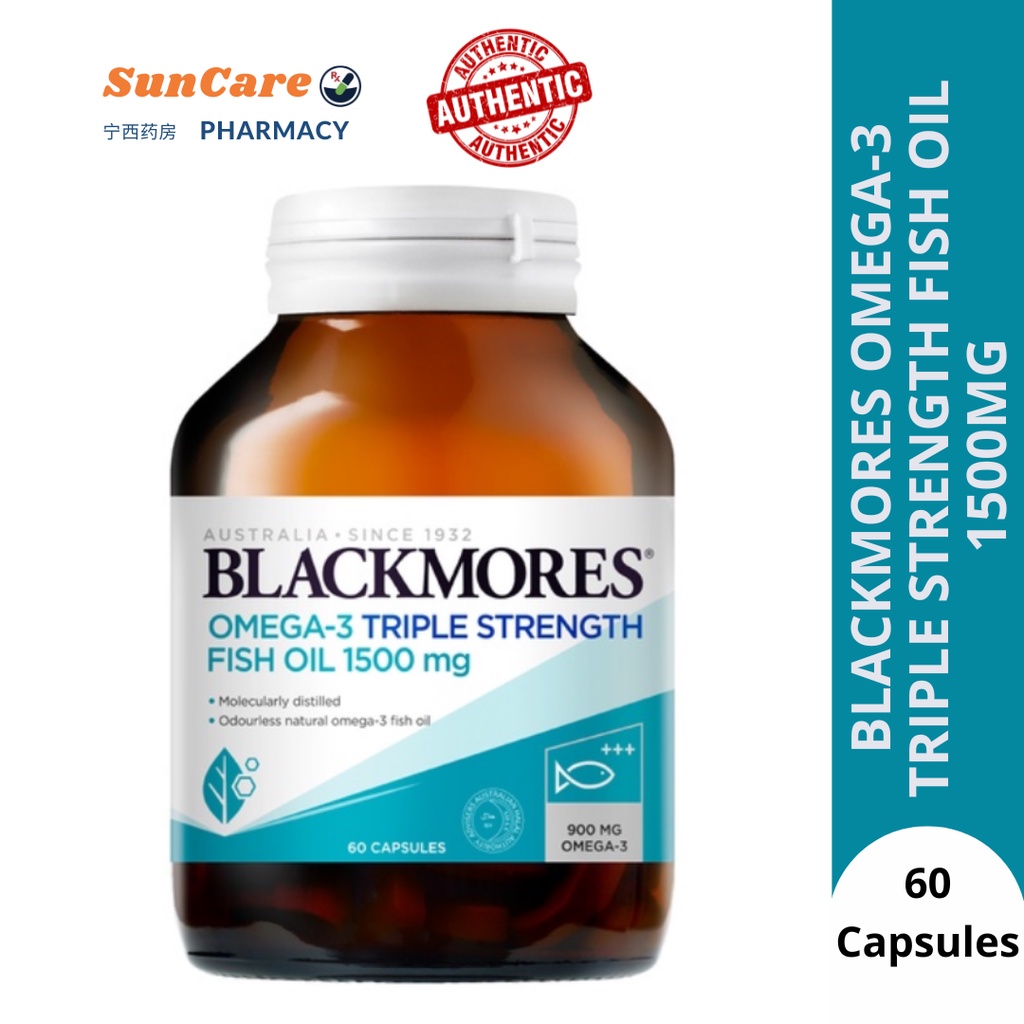 SunCare Pharmacy Blackmores Omega-3 Triple Strength Fish Oil 1500 mg ...