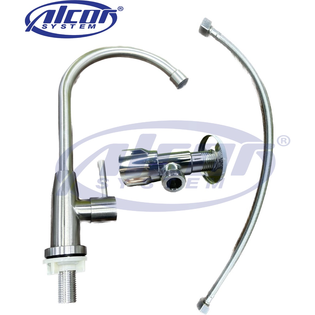 Bathroom 3 in 1 set/Tap/Angle Valve/Flex Hose/Stainless Steel/SUS304