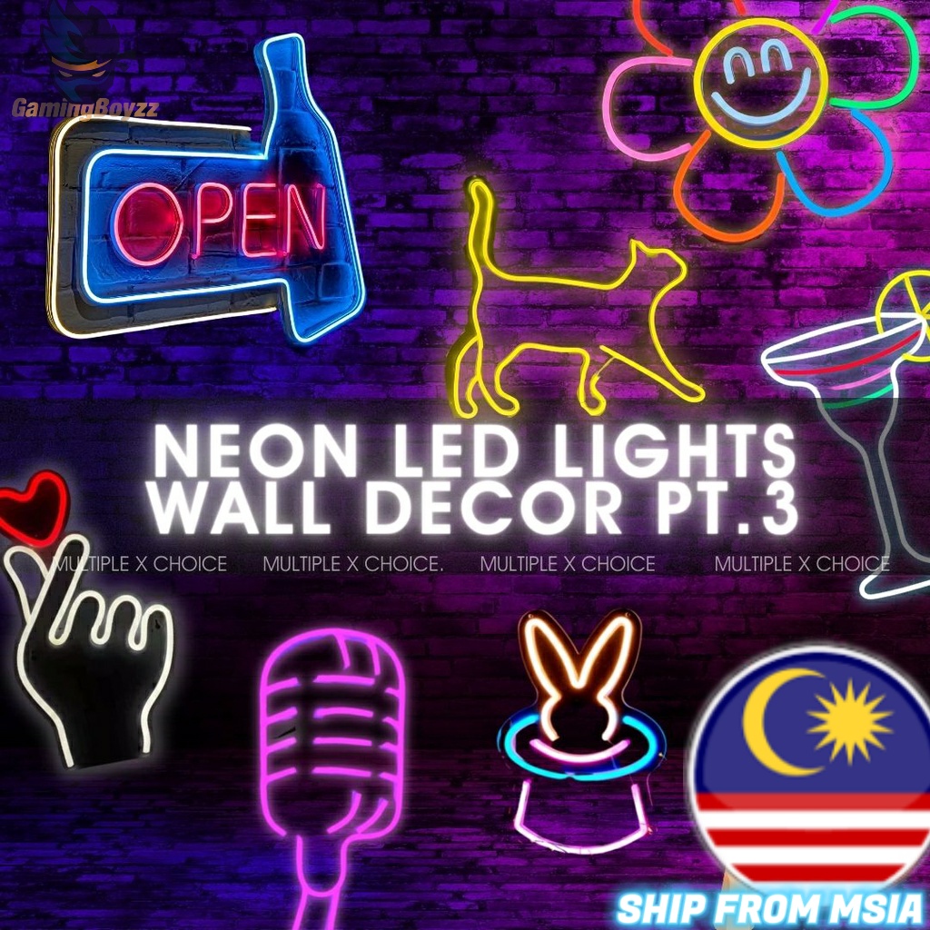 Neon LED Wall Decoration Christmas Lights 2 in 1(USB or Battery Powered