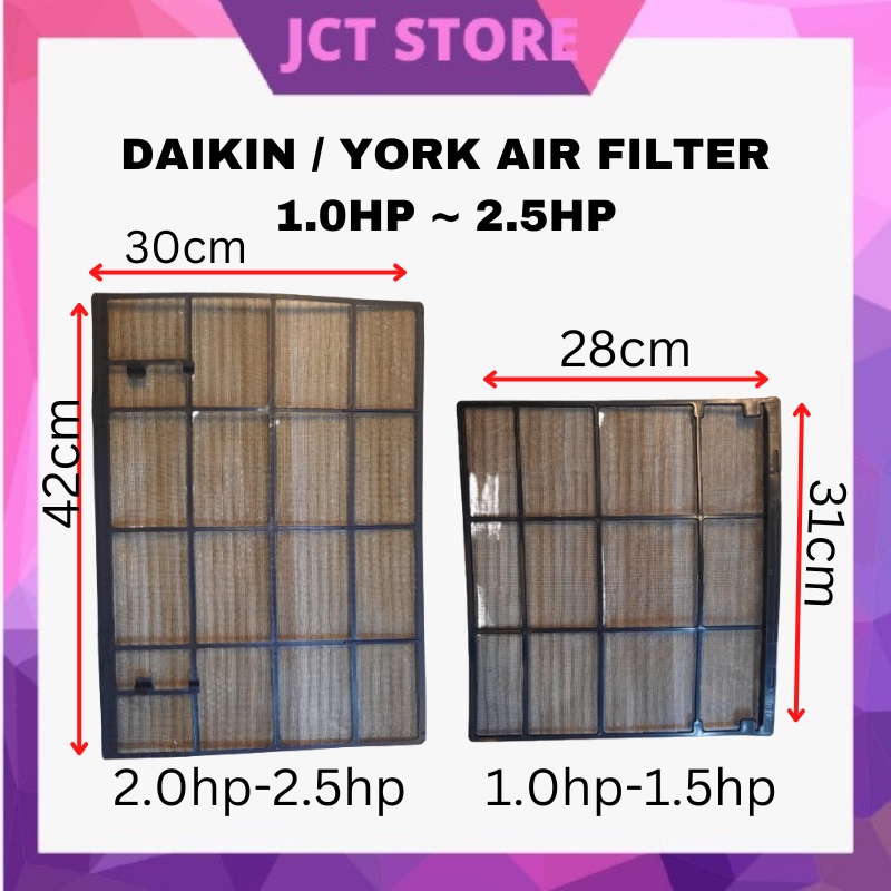 ORIGINAL AIRCOND FILTER YORK/DAIKIN/ACSON 1.0HP 2.5HP Shopee Malaysia
