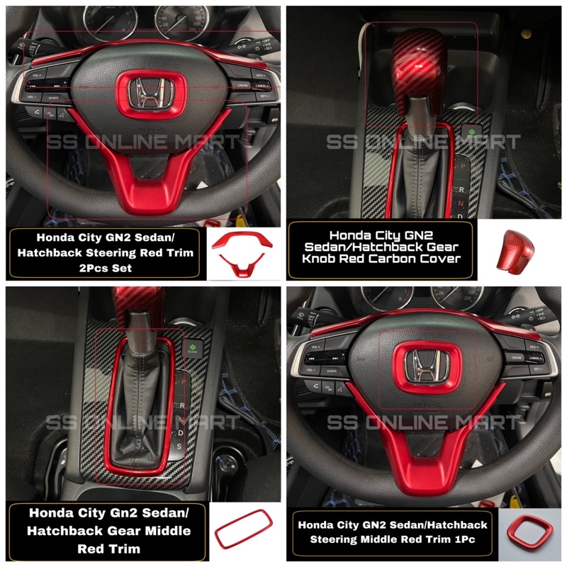 Honda City GN2 Sedan / GN5 HatchBack Steering Red Trim Gear Middle Red