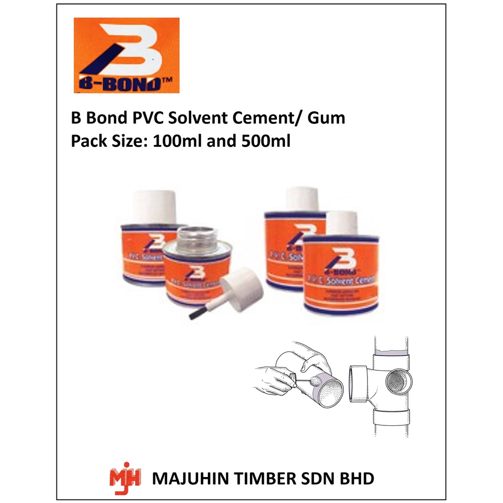 B Bond PVC Solvent Cement / PVC Gum / PVC Glue (For PVC, uPVC pipe and