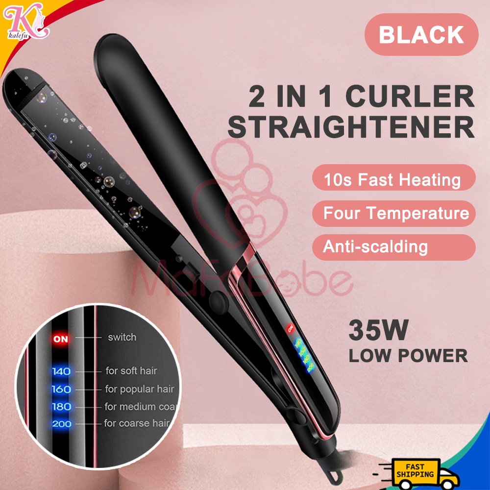 Professional Hair Straightener Ceramic Curler 2 In 1 Fast Hair Styling Flat Straightener Pelurus rambut LED Display