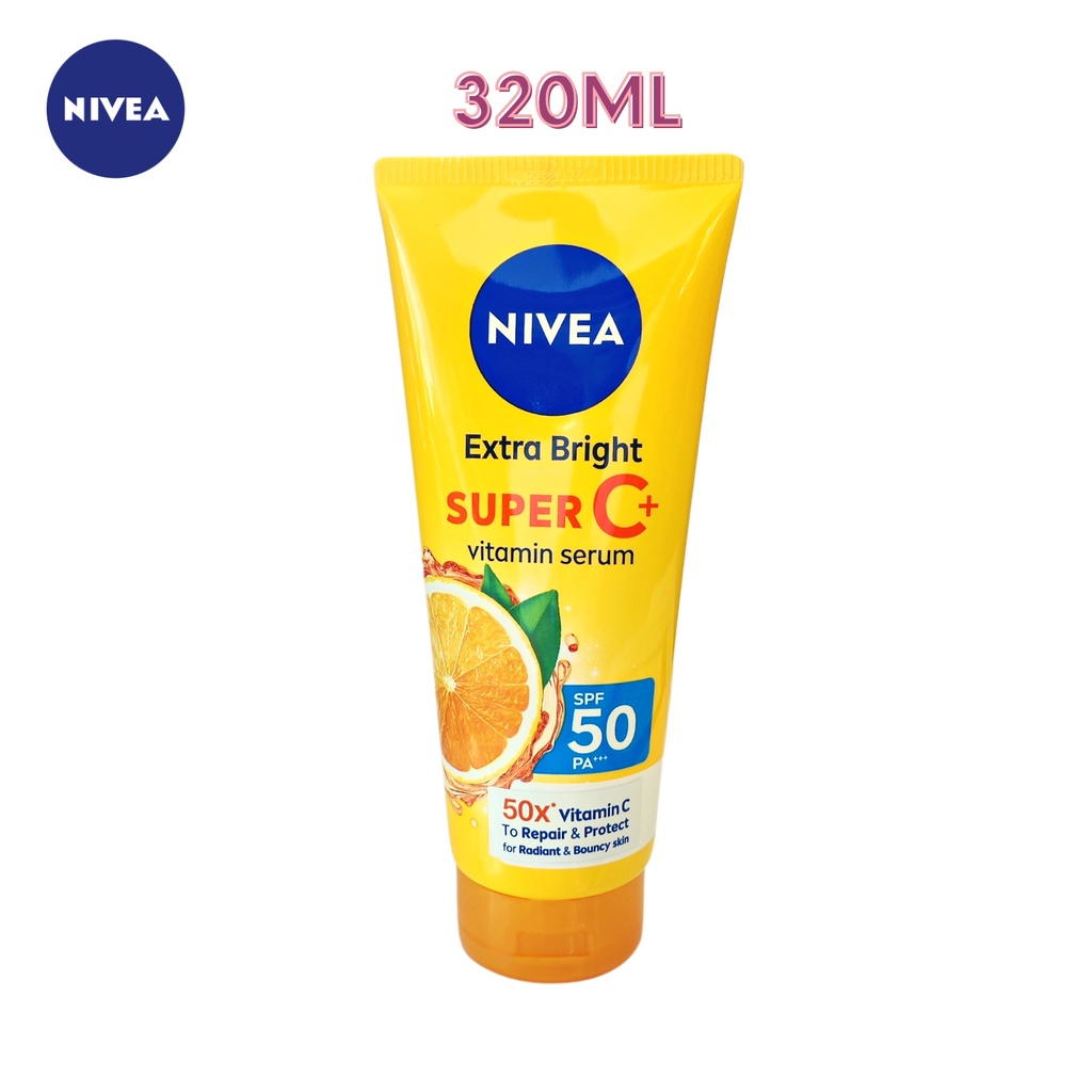 NIVEA Body Extra Bright Super C+ SPF50 Vitamin Serum / 50x Vitamin C ...