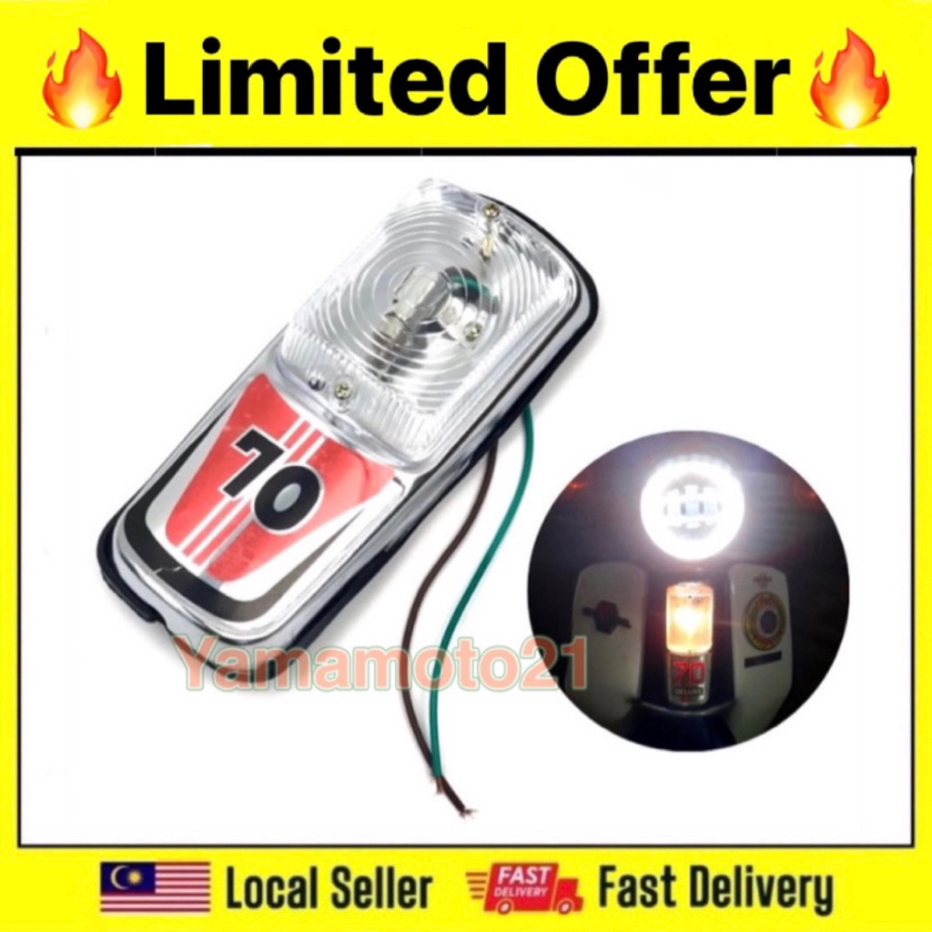 HONDA C70 BULAT POSITION LAMP HORN LAMPU DADA TENGAH DEPAN LAMPU BULAT ...