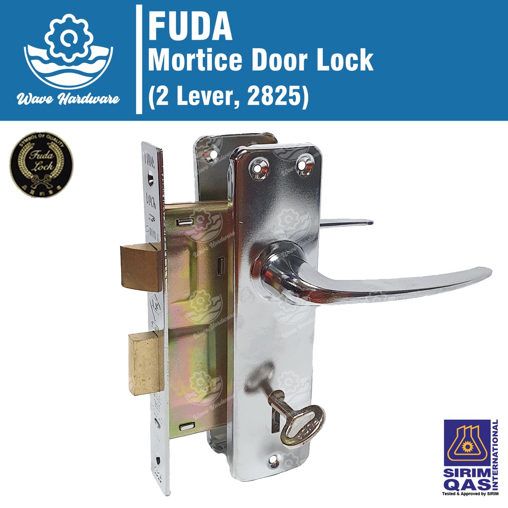 Fuda Lever Mortice Lock Mortise Grill Door Lock Kunci Pintu Level Rumah Kunci Lever