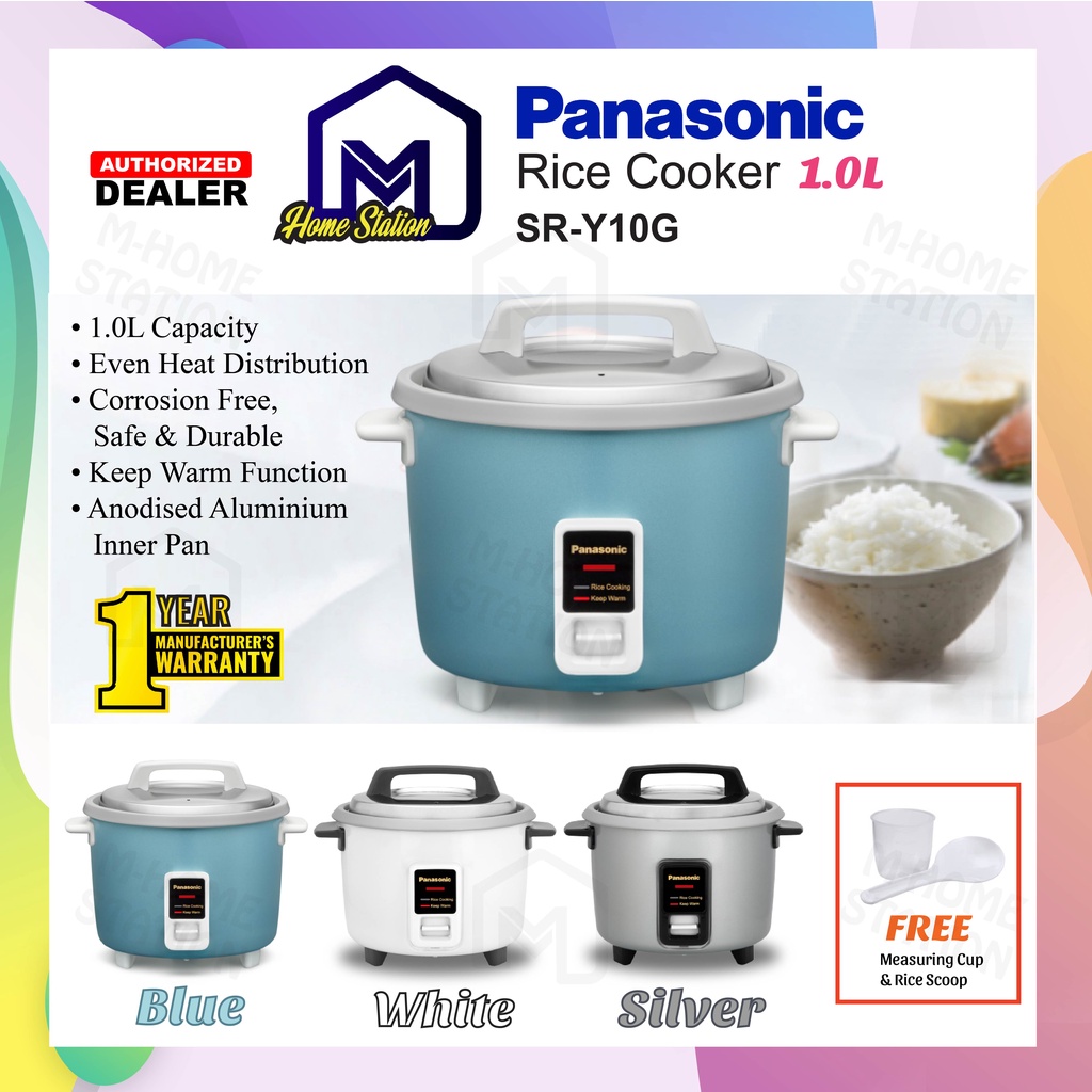 Panasonic Rice Cooker With Keep Warm SRY10G 1.0L / 1L Periuk Nasi