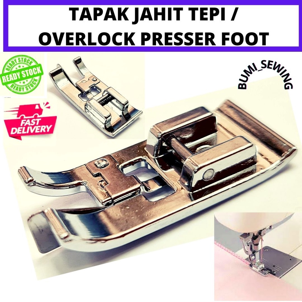 TAPAK JAHIT TEPI / OVERLOCK PRESSER FOOT FOR PORTABLE MACHINE Shopee