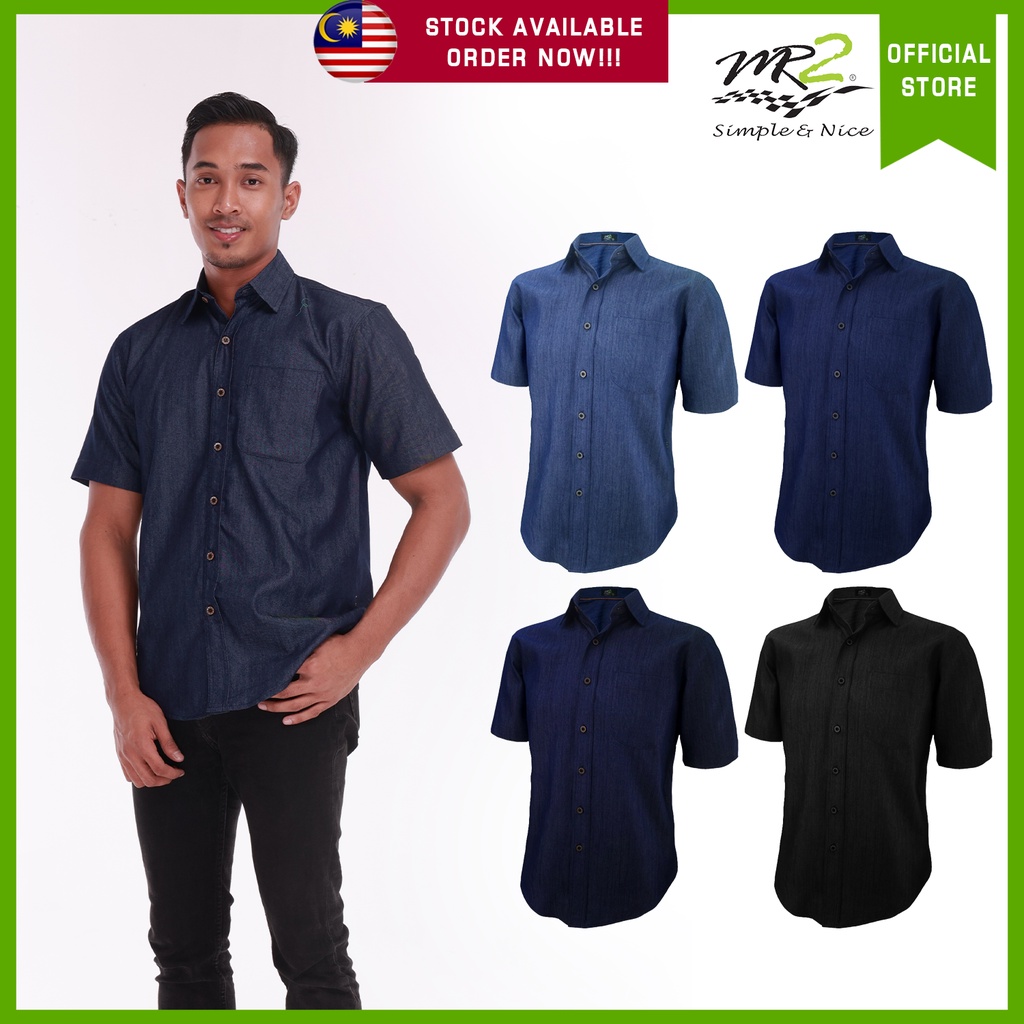 MR2 Uniform FD-826 - Baju Lelaki Denim Baju Korporat Baju Kemeja Jeans ...