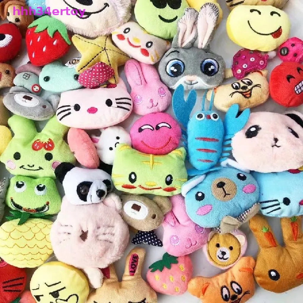 hhh34ertoy> 10Pcs Cute Animal Plush Dolls 5-6cm Kawaii Rabbit Bear Panda Stuffed Toys Mini Girl Plush Claw Machine Doll Accessories Small Doll For Doll Clamping Machine Mini Toys w