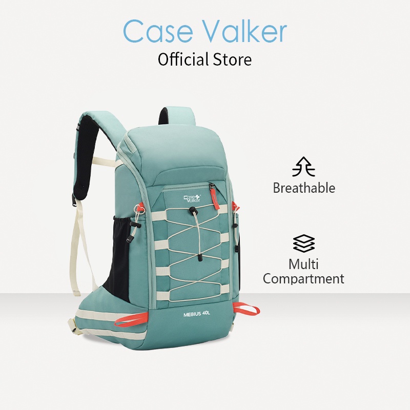 Case Valker MEBIUS 40L Outdoor Nylon Backpack Hiking Bag with Rain Cover Beg Bagasi