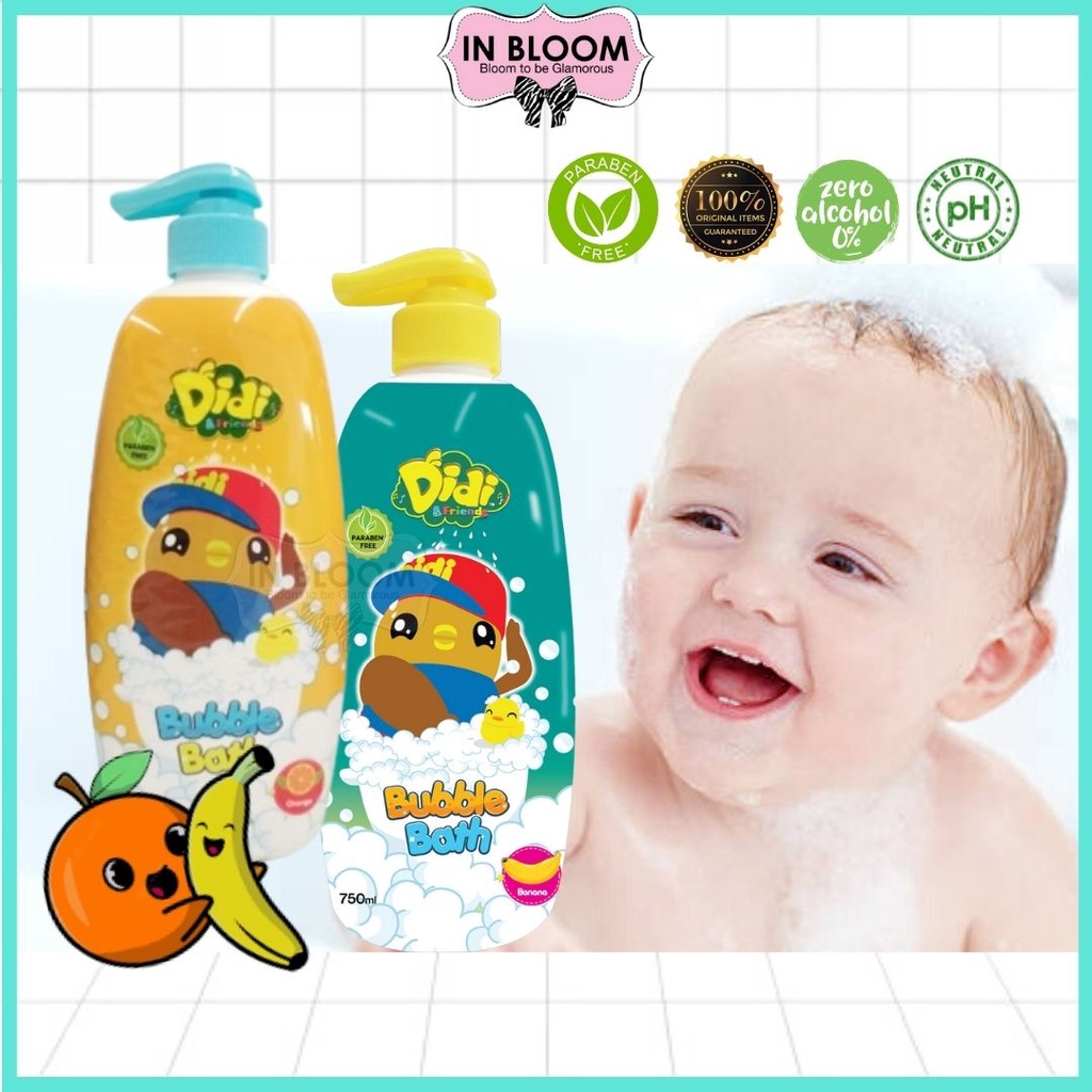 Didi & Friends Bubble Bath 750ml Tear Free Head to Toe Baby Wash Body ...