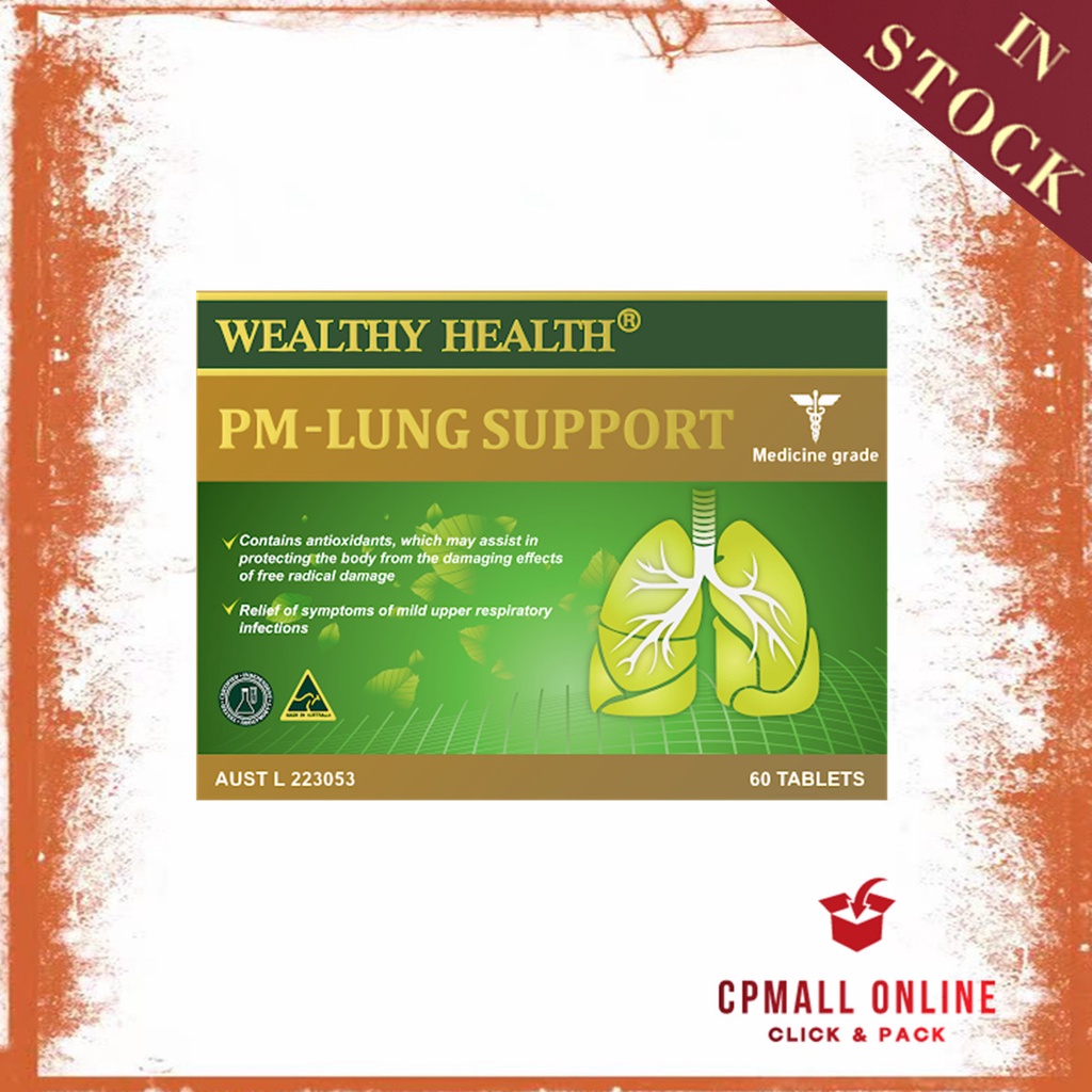 [Expiry Date: 08/2026] Wealthy Health PM-Lung Support 清肺片 60 tablets (Made in Australia)