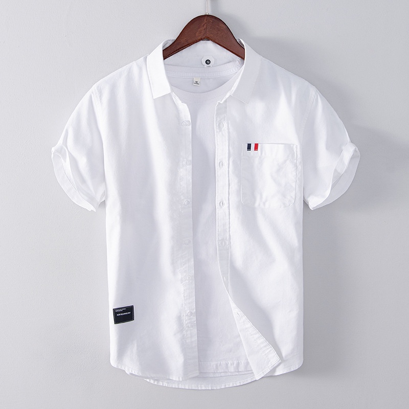 short sleeve men's shirt with fashion color combination Store NA