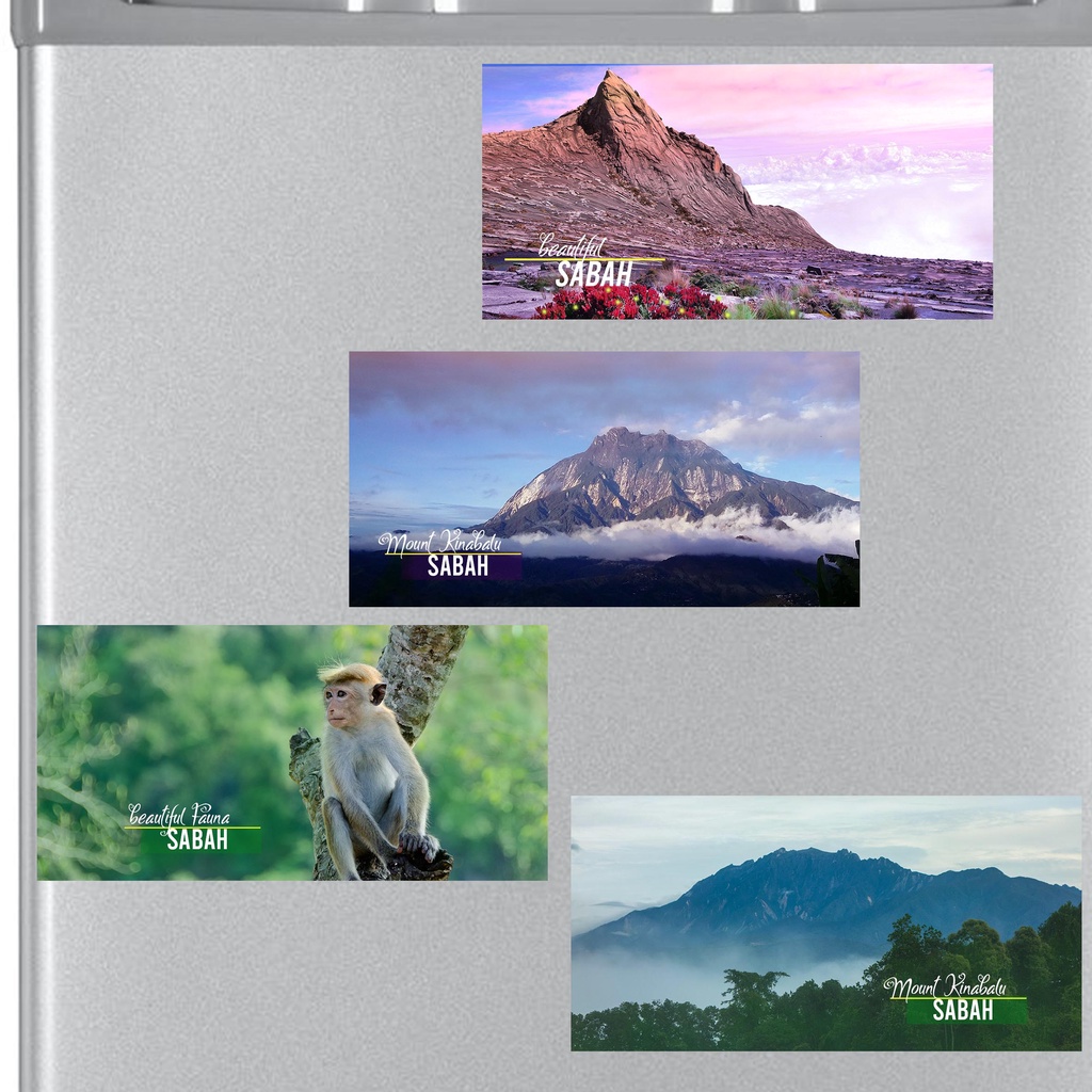 Mount Kinabalu Sabah Semporna Malaysia Gift Souvenir Fridge Magnet Sheet 10 cm x 5 cm