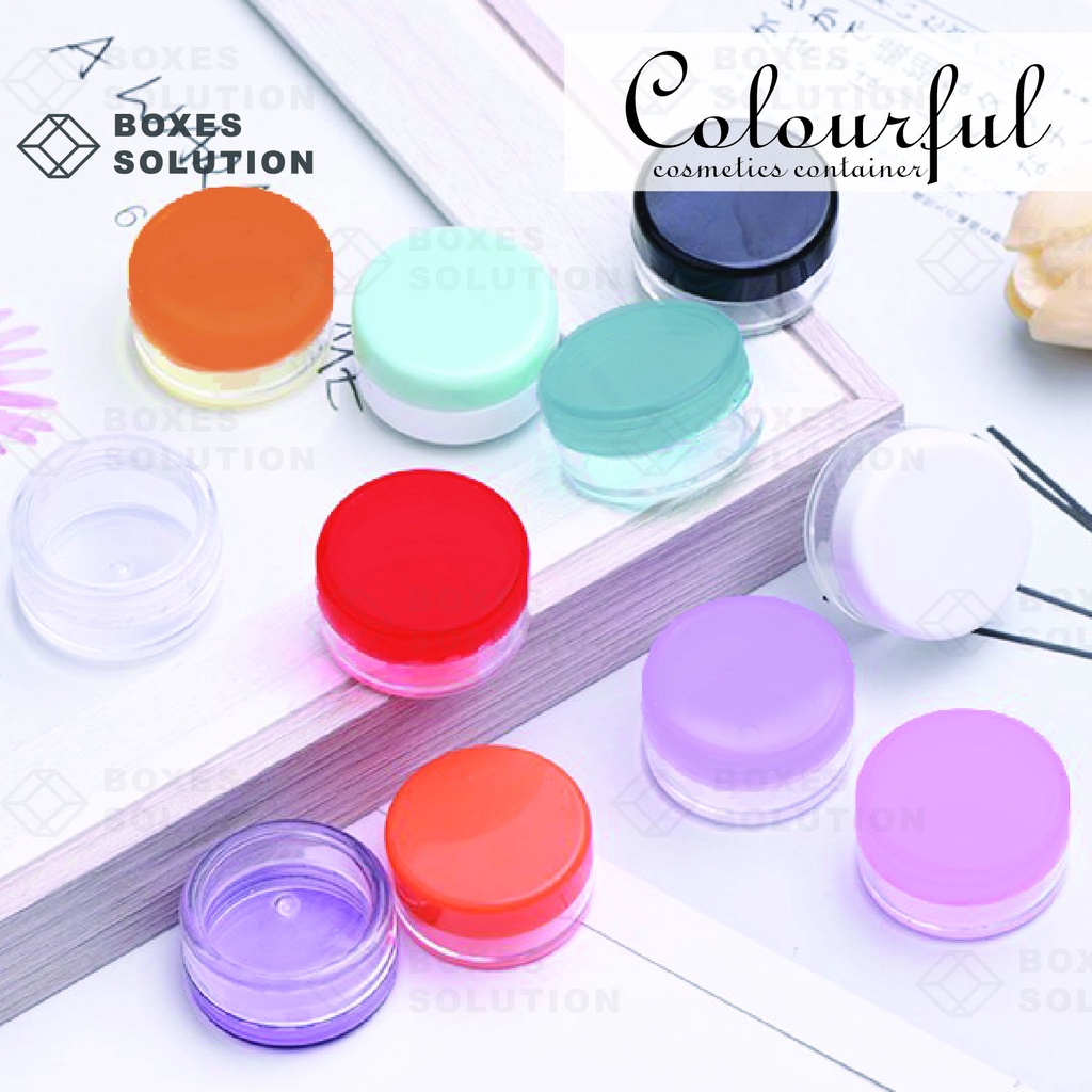 VBS READY STOCK #Round Cosmetic Jar Kosmetik Jar 3g 5g 10g Cosmetic Small Container Round Shape Cosmetic Jar Bekas
