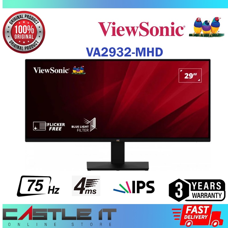 Viewsonic Va Mhd Ultra Wide Monitor Ips Panel Wfhd Ms