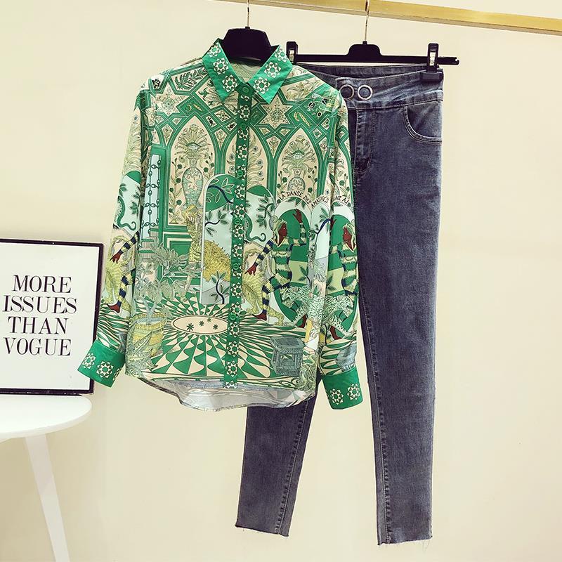 Reliable Purpose Hong Kong Style Vintage Floral Chiffon Shirt Women High-End 2022 Early Spring New Design Niche Long-... - Image 3