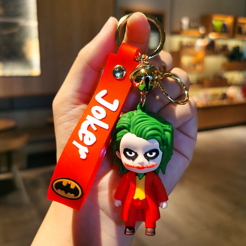 Halloween American Joker Batman Key Ring Charm Keychain Doll Soft Rubber  Car Pendant Christmas Gift Wholesale | Shopee Malaysia