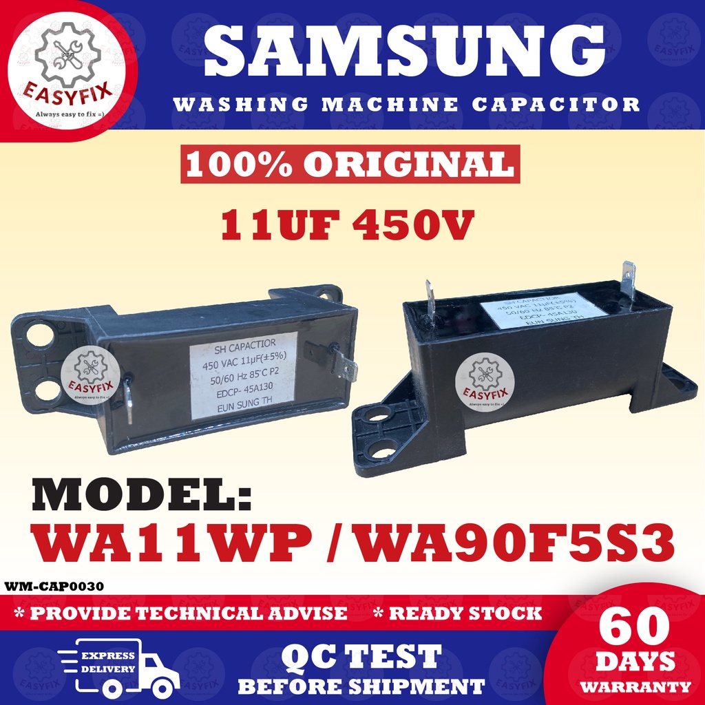 (100 ORIGINAL) WA11WP / WA90F5S3 SAMSUNG CAPACITOR Washing Machine