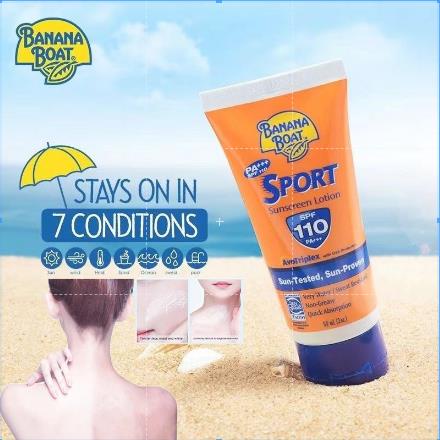 BANANA BOAT sunscreen SPF110 refreshing non-greasy body waterproof sweat-proof  UV-proof outdoor seaside plateau island travel unisex sunscreen