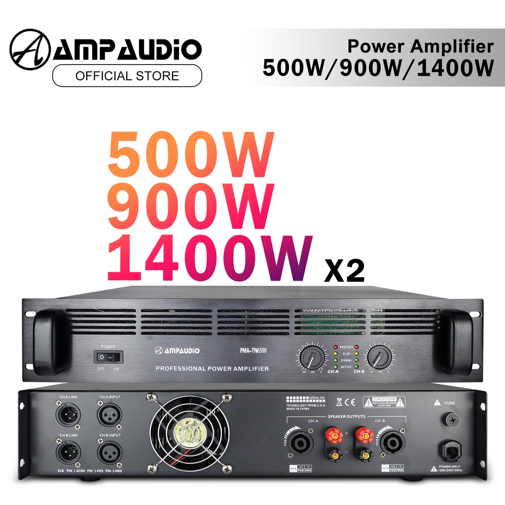 AmpAudio 1400W Power amplifier 2 channels, each channel 1400 watts A