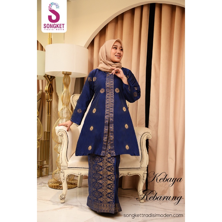 Kebaya Kebarung | Songket Tenun | 100% Cotton | Size S - 12XL | Shopee ...