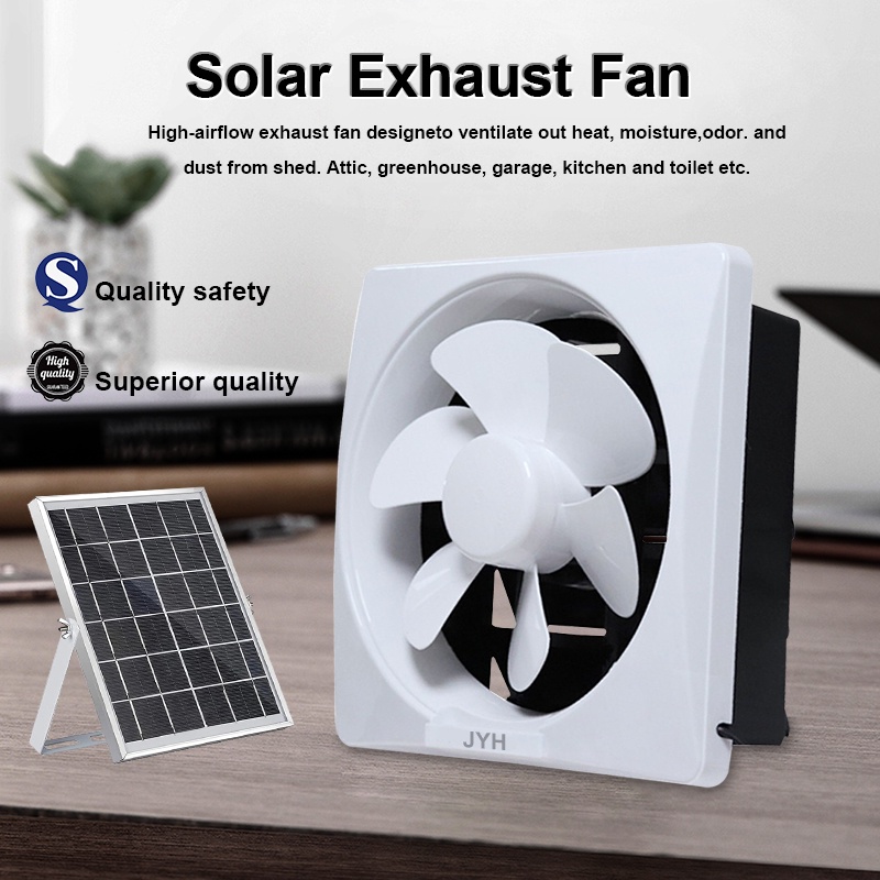 Solar DC12V Exhaust Fan Household Ventilation Fan Range Hood Kitchen Round 8 Inch 12 Inch Ventilation