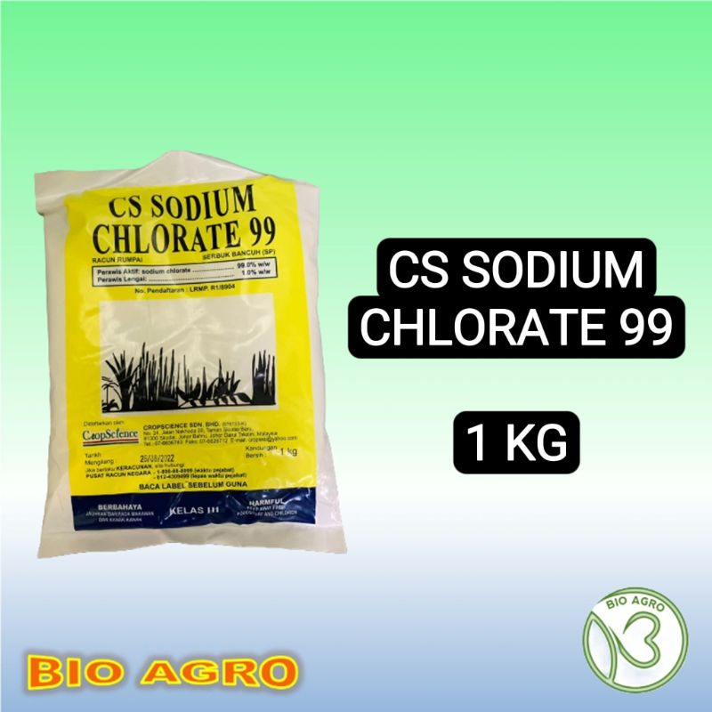 Cs Sodium Chlorate 99 1kg Garam Campuran Racun Rumput Buluh Shopee