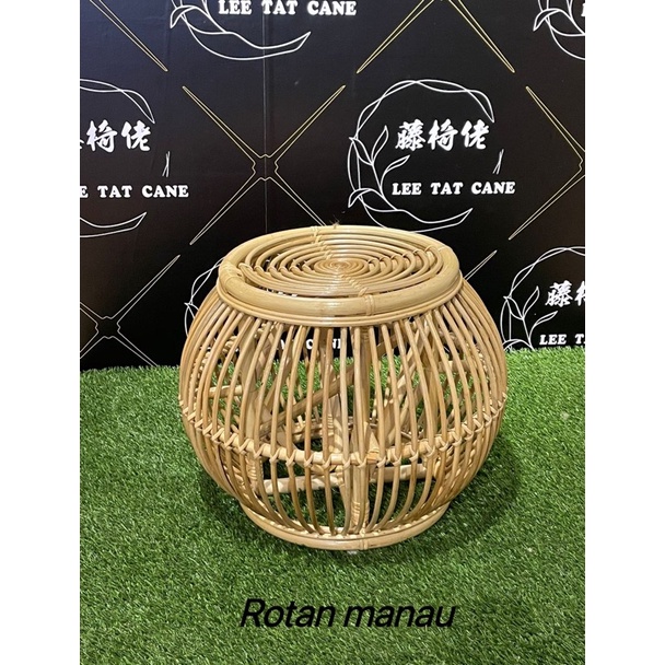 Rattan Manau Lantern Stool Bangku Kerusi Rotan Kecil | Shopee Malaysia