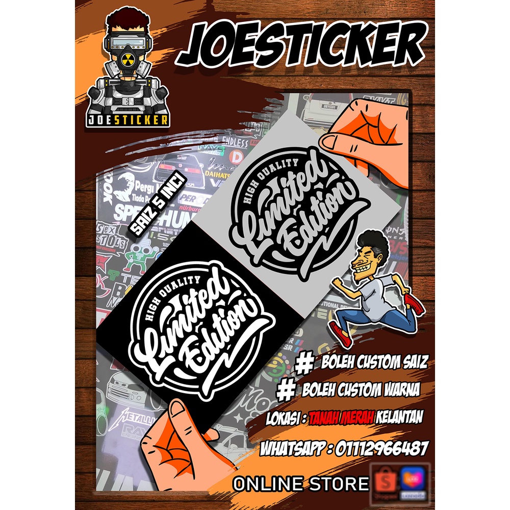 Sticker Limited Edition Pelbagai Saiz Shopee Malaysia