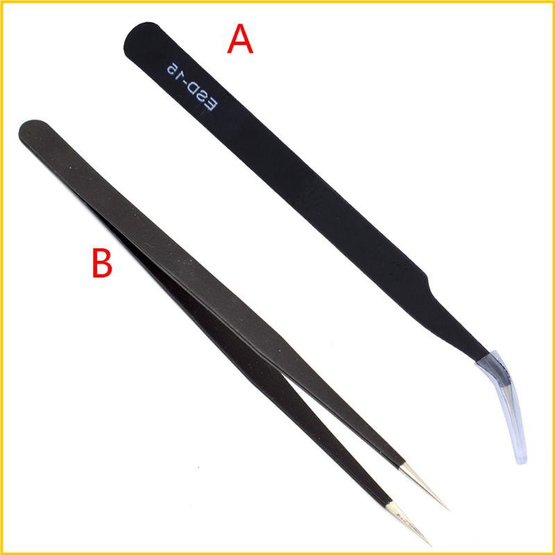 Koolool AntiStatic Tweezers High Precision Tweezers ESD15 Curved Bent