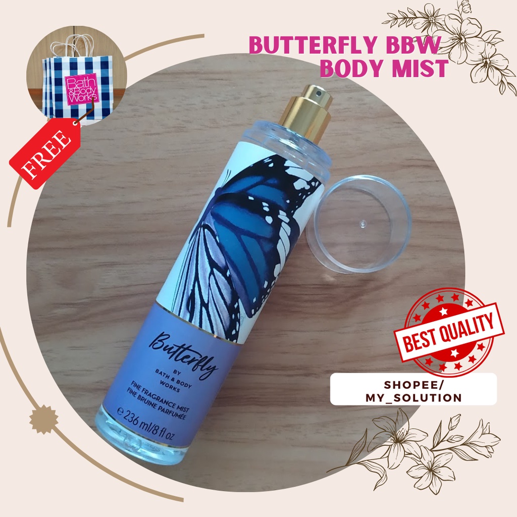 Butterfly Bath and Body Works Body Mist Perfume 236ml Minyak Wangi Bath