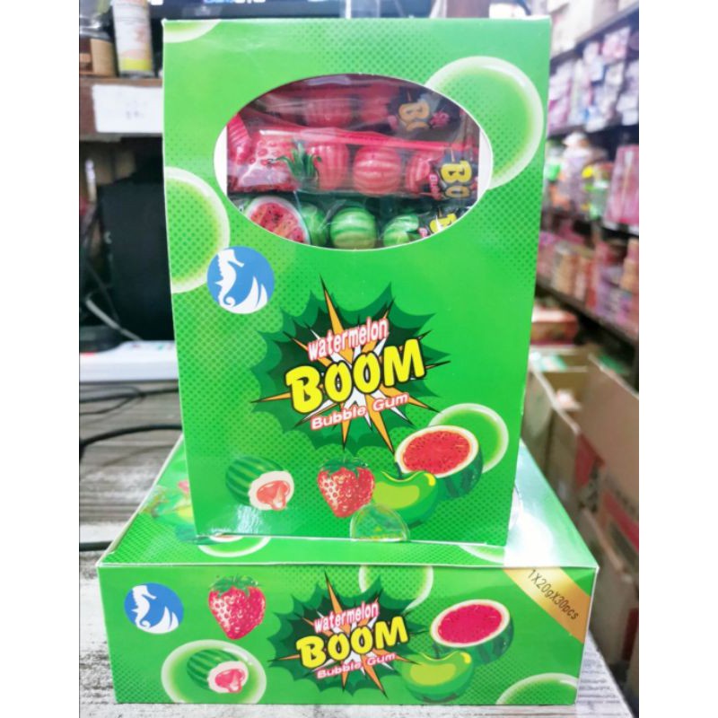 WATERMELON BOOM BUBBLE GUM 30PACKS WITH 5PCS GUM Halal Shopee Malaysia
