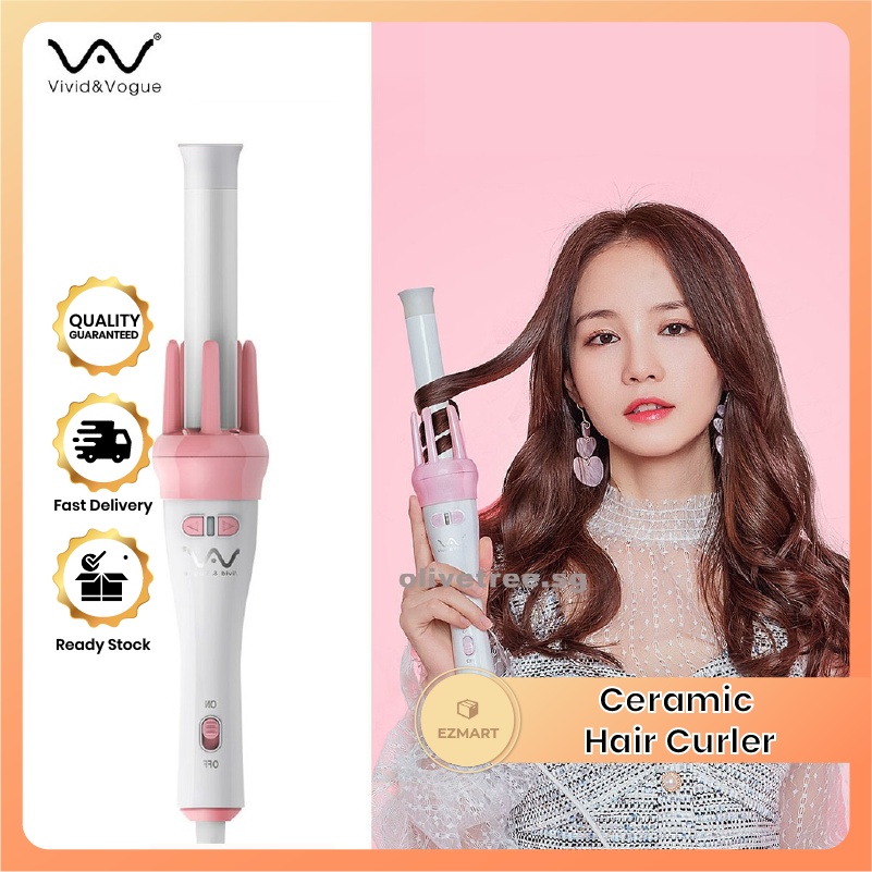 Vivid & Automatic Iron Ceramic Hair Curler Hair Styling Hair Curler Roller Keriting Rambut Alat Rambut