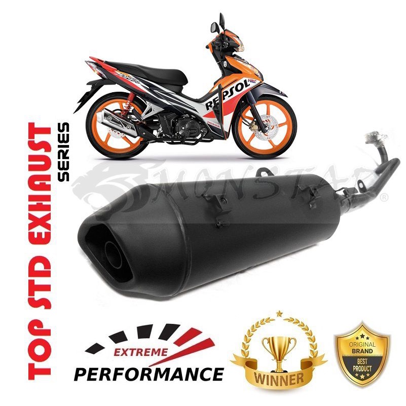 Dash 110 V2 Ekzos Std Exhaust Honda Wave exzos exos epower Pipe racing sport ori dash110 dashv2