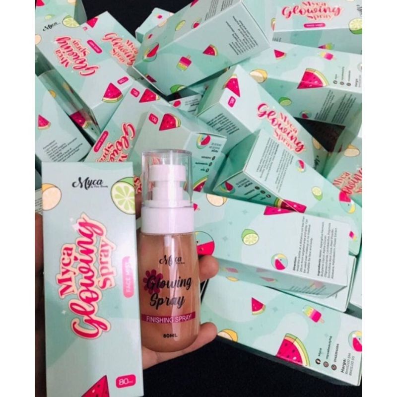 MYCA Glowing Spray Make Up Tahan Lama Face Mist Setting Spray