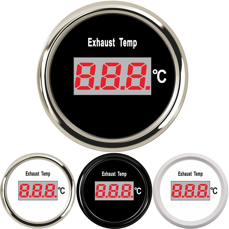 52mm Auto Exhaust Temperature Meter Marine Exhaust Thermometer Boat