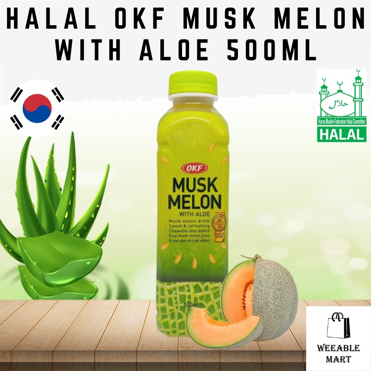 Halal OKF Musk Melon With Aloe 500ml Korea Drink Shopee Malaysia