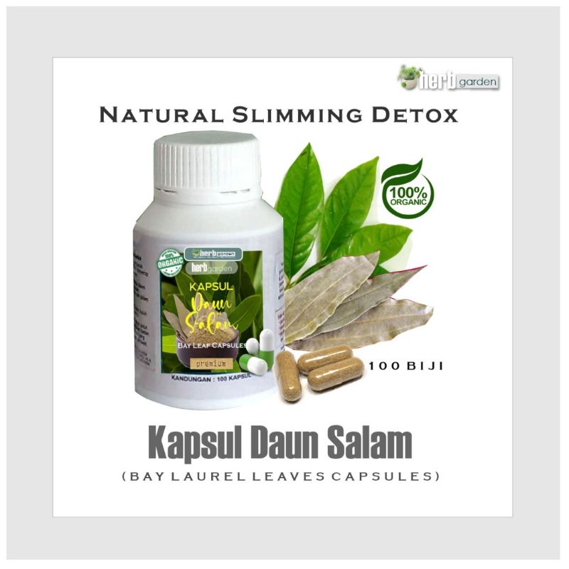 KAPSUL DAUN SALAM (BAY LEAVES CAPSULES) 100BIJI Shopee