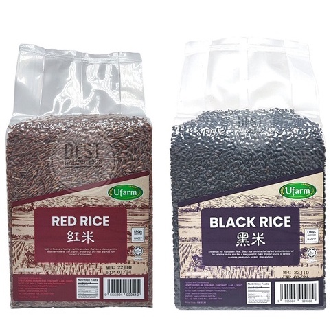 Black Rice Red Rice Brown Rice 1kg Halal Whole Grain Rice 黑米 红米 健康米 糙米