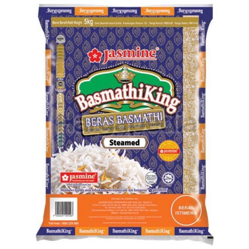 BASMATI KING BERAS BASMATI/Basmathi Rice/steamed. Shopee Malaysia